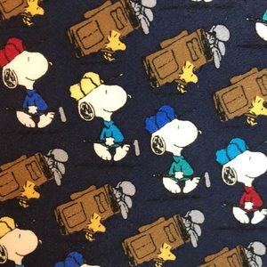 SNOOPY WOODSTOCK Golf Caddie SILK Tie USA Made NEW